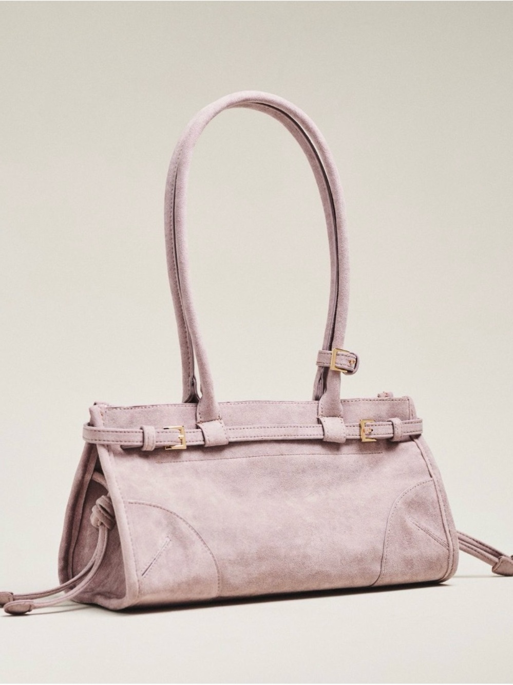 NWT - Anthropologie Lavender Faux-Suede Shoulder Bag
